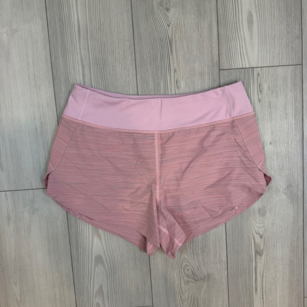 Athleta Run With It Textured 3.5" Short Pink Space Dye Running Shorts Medium